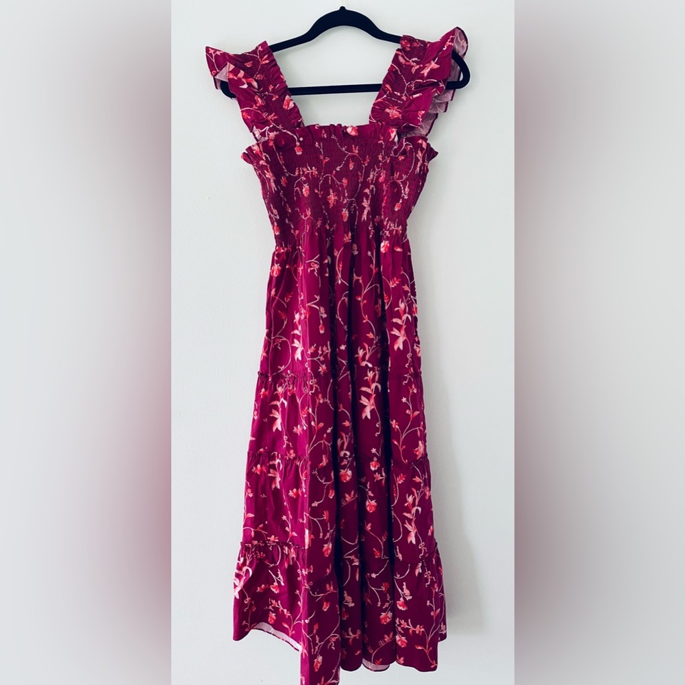 EUC Hill House Nap Dress in burgundy floral